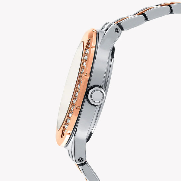 Casio She-3809sg-7audr Sporty Elegance - Rose Gold Shimmer Women's Watch With Swarovski® Crystals And Stainless Steel Band by i-watch