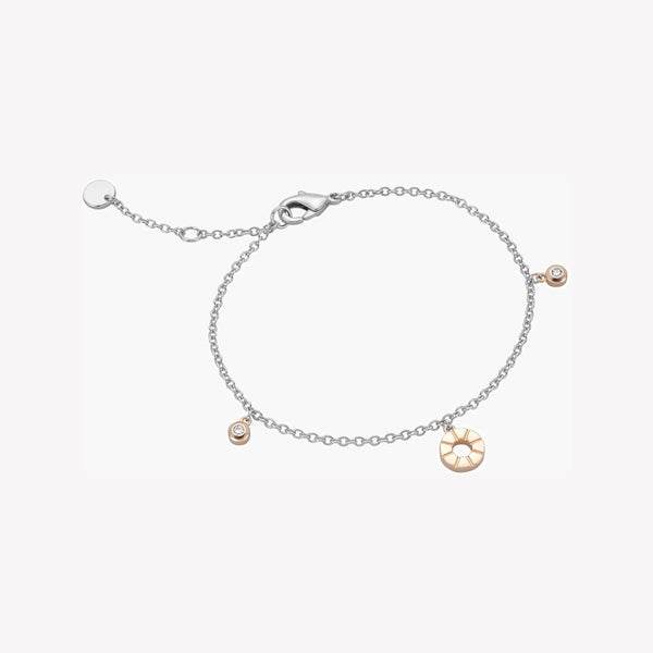 Esprit Women's Silver & Rose Gold Watch, White Dial | Es1l103m0035 by i-watch