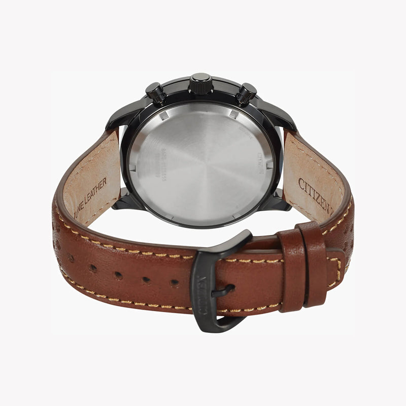 Citizen Men's Black Leather Watch, Stainless Steel | Ca4505-12e by i-watch