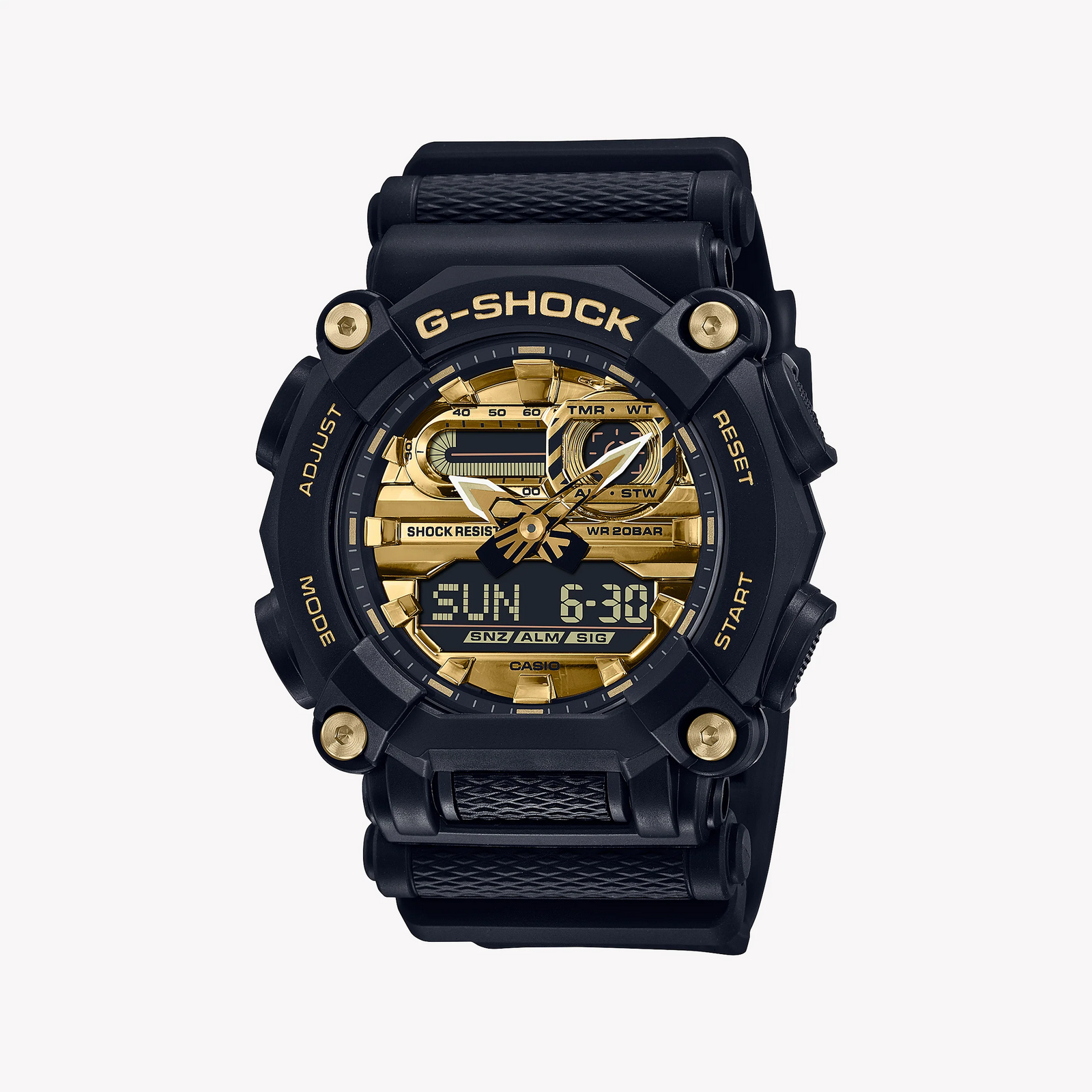 G-Shock Men's Black Resin, Gold Dial | Ga-900ag-1adr by i-watch