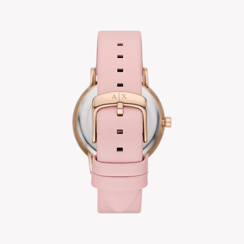 Armani Exchange Women's Rose Gold Watch, Pink Leather | Ax7150set by i-watch