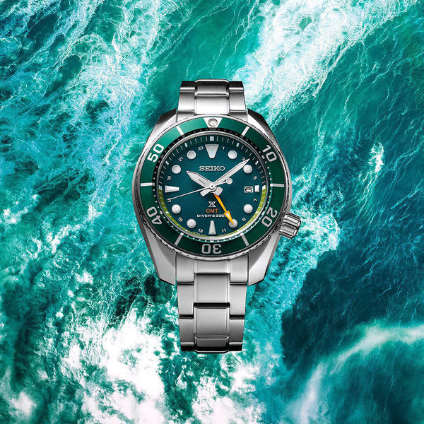 Seiko Prospex Men's Silver & Green Watch, Green Dial | Sfk003j1 by i-watch
