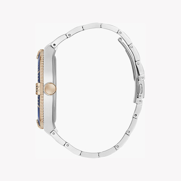 Guess Men's Silver/Rose Gold Watch, Blue Dial | Gw0330g3 by i-watch