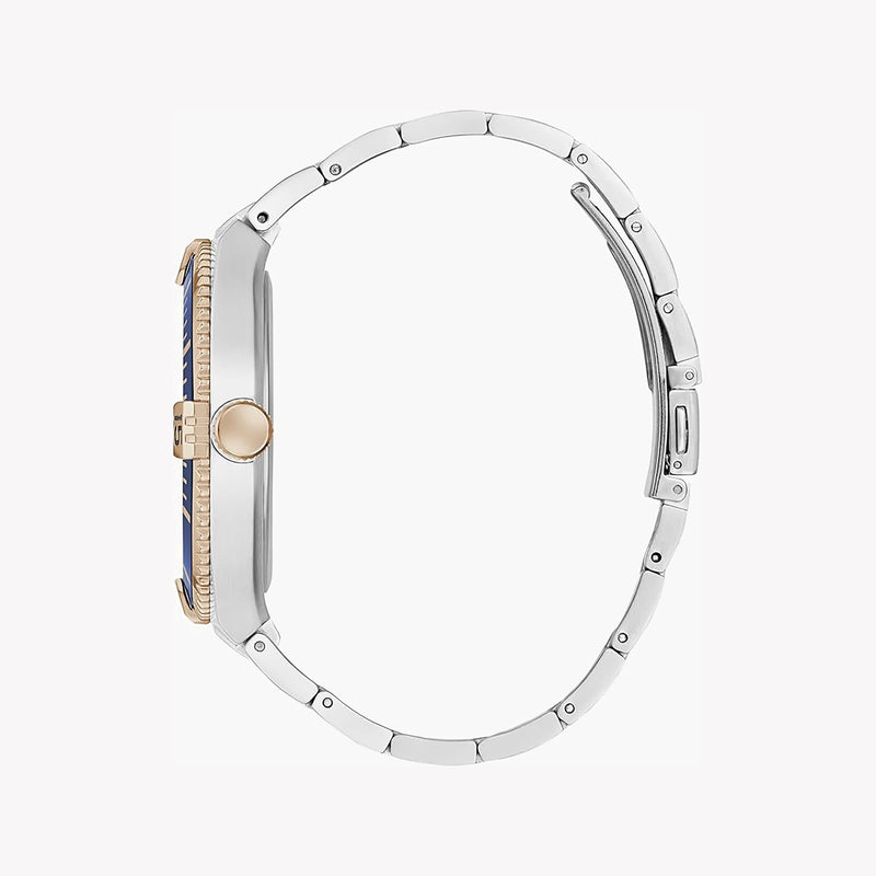 Guess Men's Silver/Rose Gold Watch, Blue Dial | Gw0330g3 by i-watch