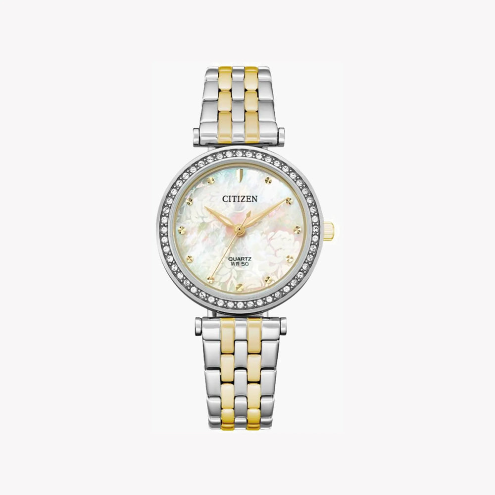 Citizen Women's Silver & Gold Watch, White Dial | Er0214-54d by i-watch