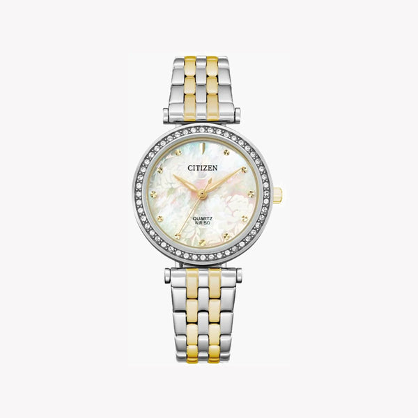 Citizen Women's Silver & Gold Watch, White Dial | Er0214-54d by i-watch
