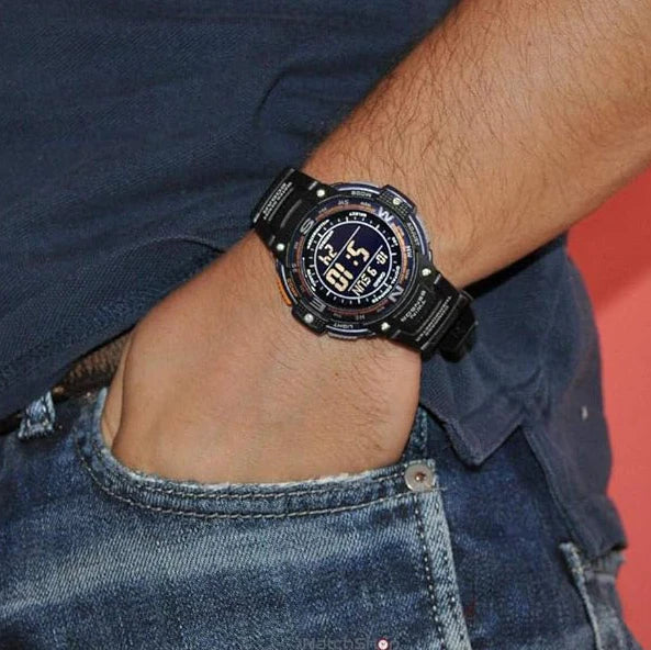 Casio G-Shock Men's Black Resin Watch, Digital Display | Sgw-100-2bcf by i-watch