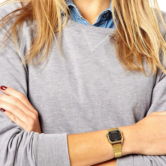 CASIO LA-680WEGA-1ER TIMELESS ELEGANCE - UNISEX WATCH WITH GOLD-TONE DESIGN & MULTIFUNCTIONAL CAPABILITIES-i-Watch-3