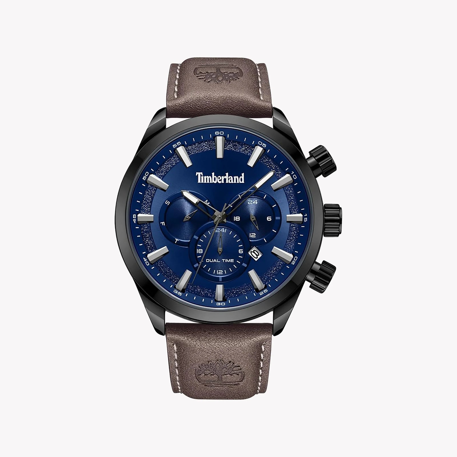 Timberland Men's Black & Brown Leather Watch, Blue Dial | Tdwgc2132502 by i-watch
