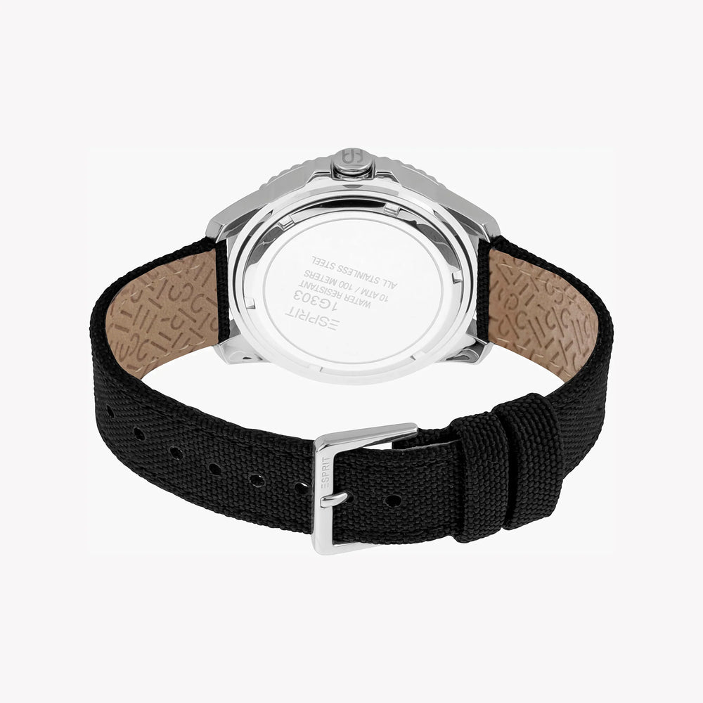 Esprit Men's Black Nylon Watch, Black Dial | Es1g036m0035 by i-watch