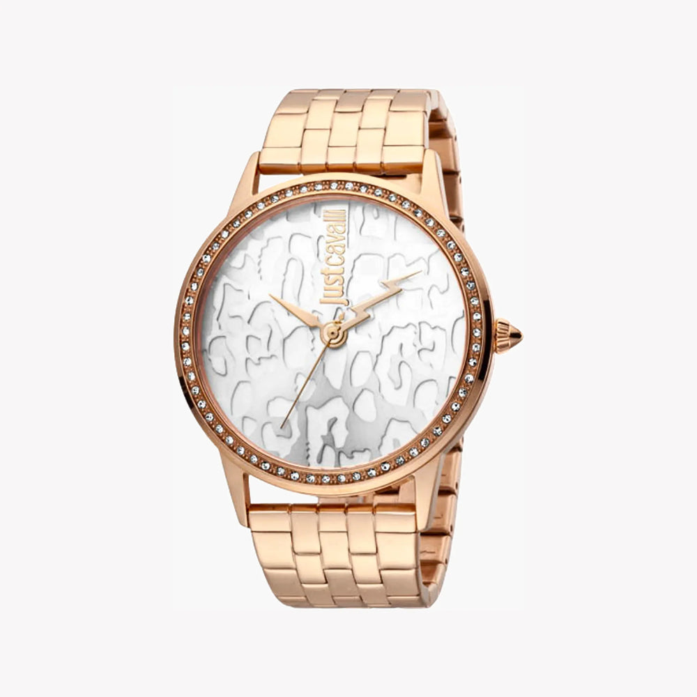 Just Cavalli Women's Rose Gold Watch, Silver Dial | Jc1l094m0075 by i-watch
