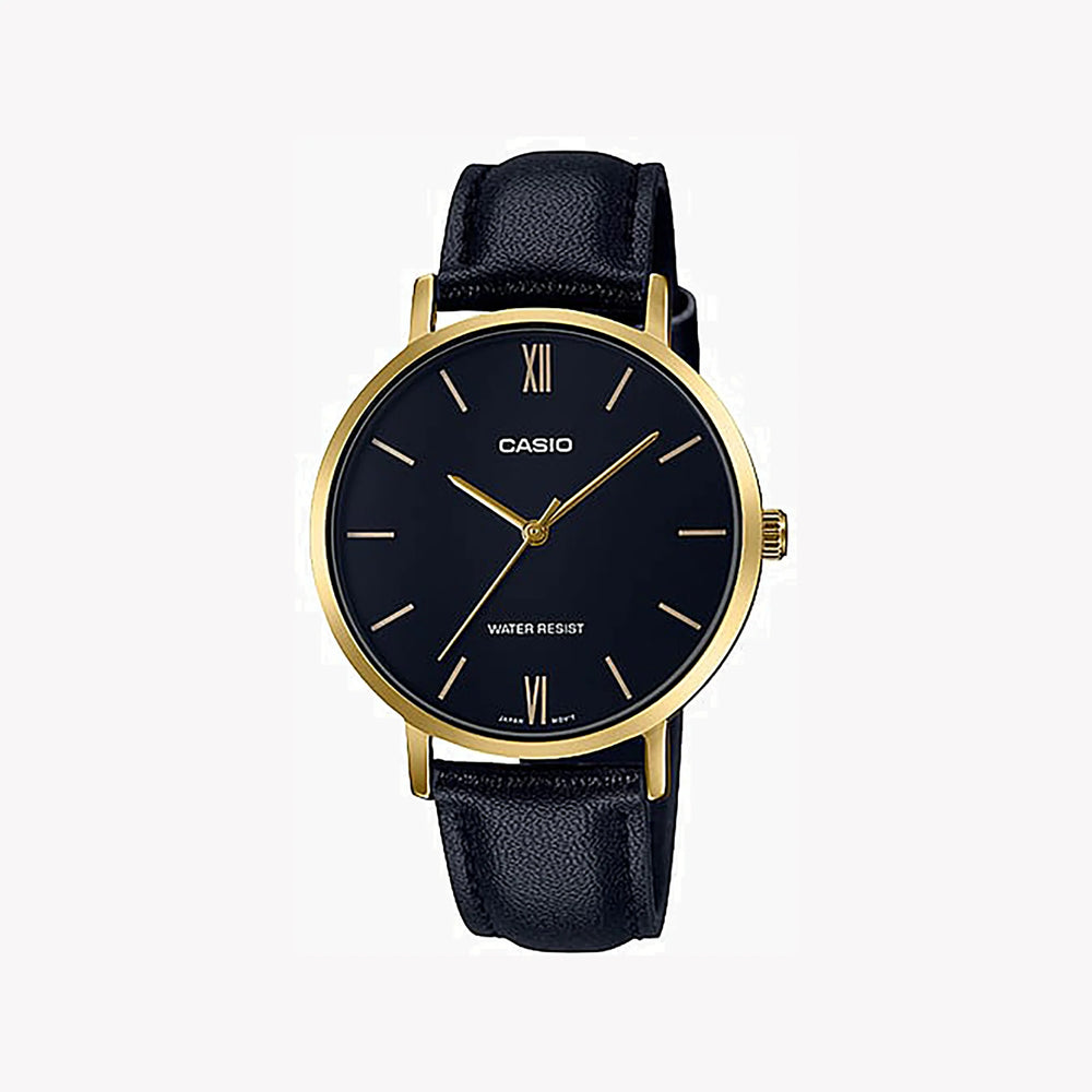 Casio Women's Gold Watch, Black Dial | Ltp-Vt01gl-1b by i-watch