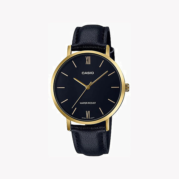 Casio Women's Gold Watch, Black Dial | Ltp-Vt01gl-1b by i-watch