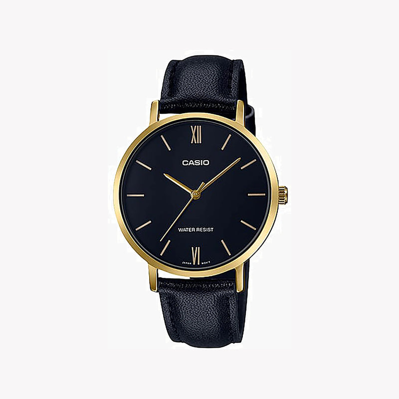 Casio Women's Gold Watch, Black Dial | Ltp-Vt01gl-1b by i-watch