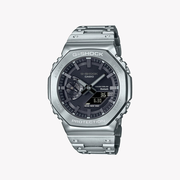 Casio Men's Silver Stainless Steel Watch, Black Dial | Gm-B2100d-1aer by i-watch