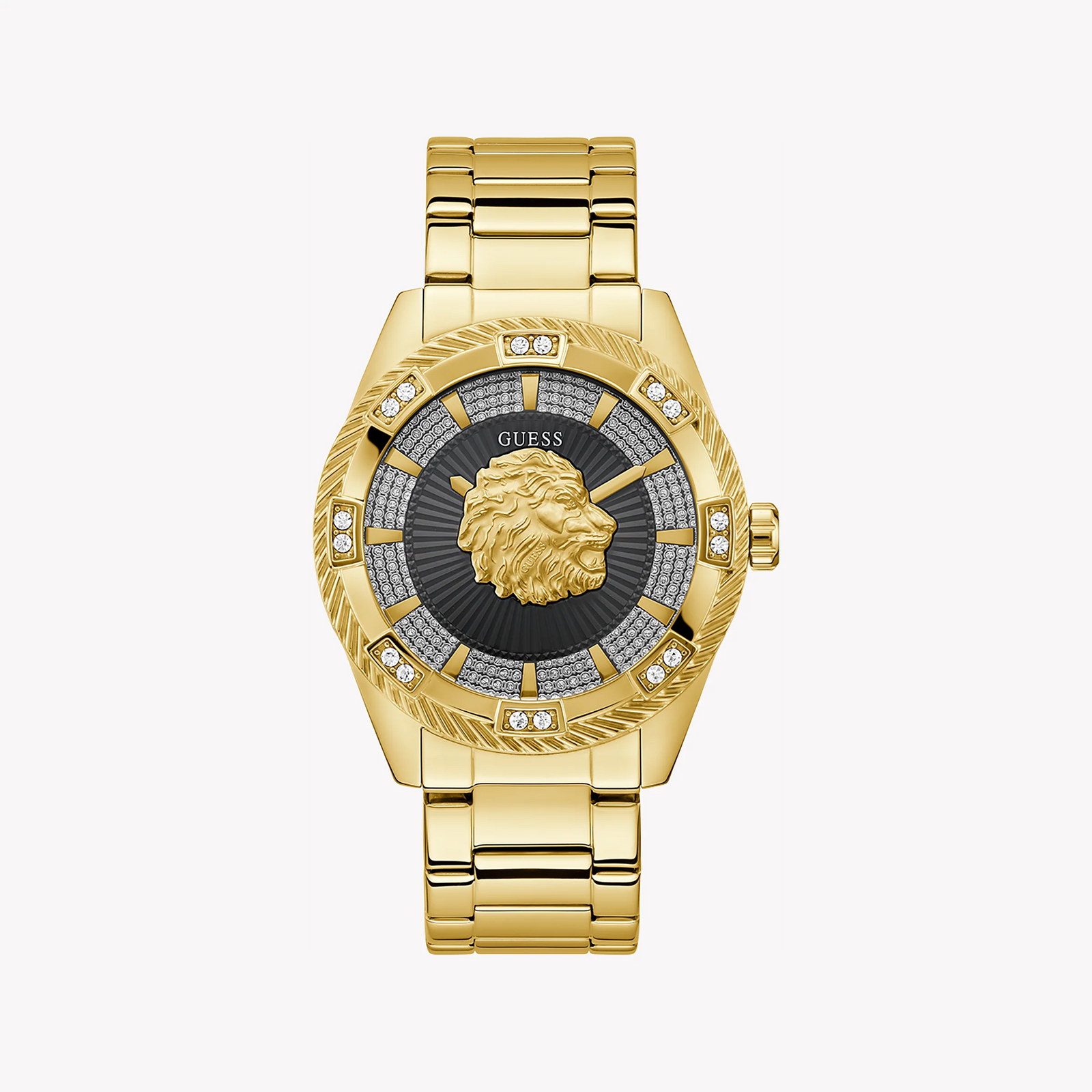 Guess Men's Gold Stainless Steel Watch, Black Dial | Gw0783g1 by i-watch