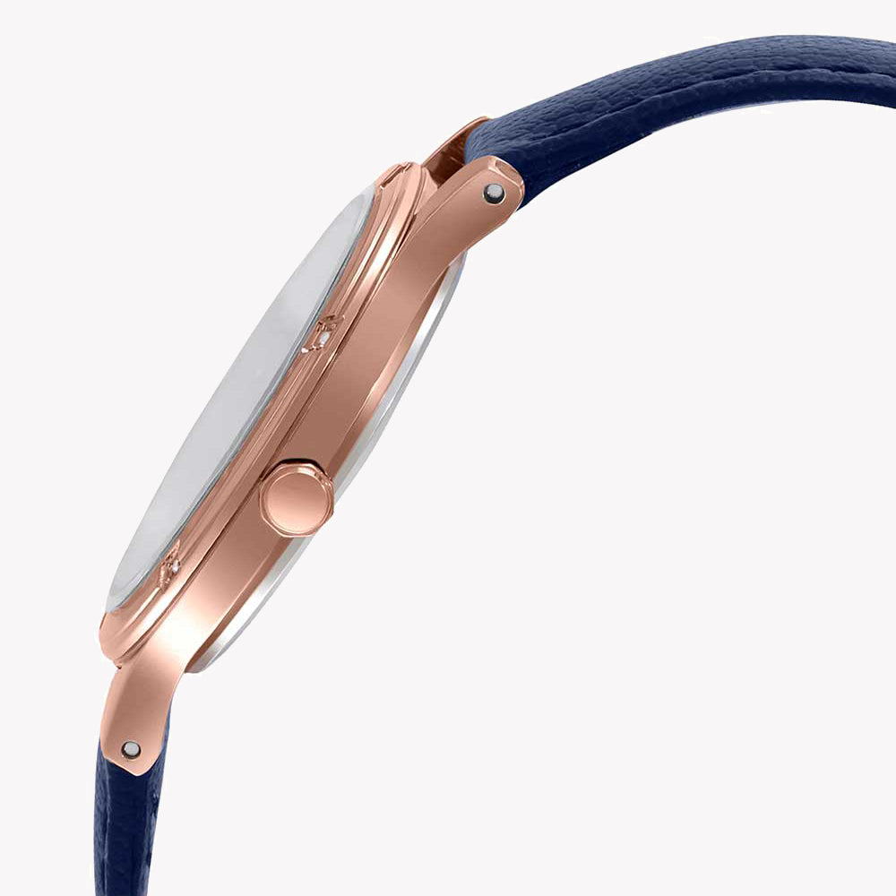 CASIO SHE-4533PGL-7BUDF ELEGANT SPIRIT - CHIC ROSE GOLD TIMEPIECE WITH BLUE LEATHER BAND-i-Watch-3