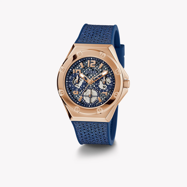 GUESS GW0620L3 ROSE GOLD RADIANCE - STUNNING BLUE LEATHER TIMEPIECE FOR THE MODERN WOMAN-i-Watch-4