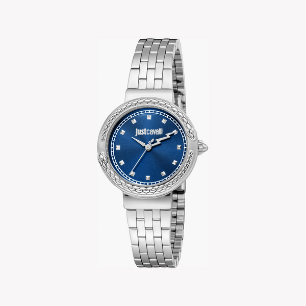 Just Cavalli Men's Silver Watch, Dark Blue Dial | Jc1l311m0015 by i-watch