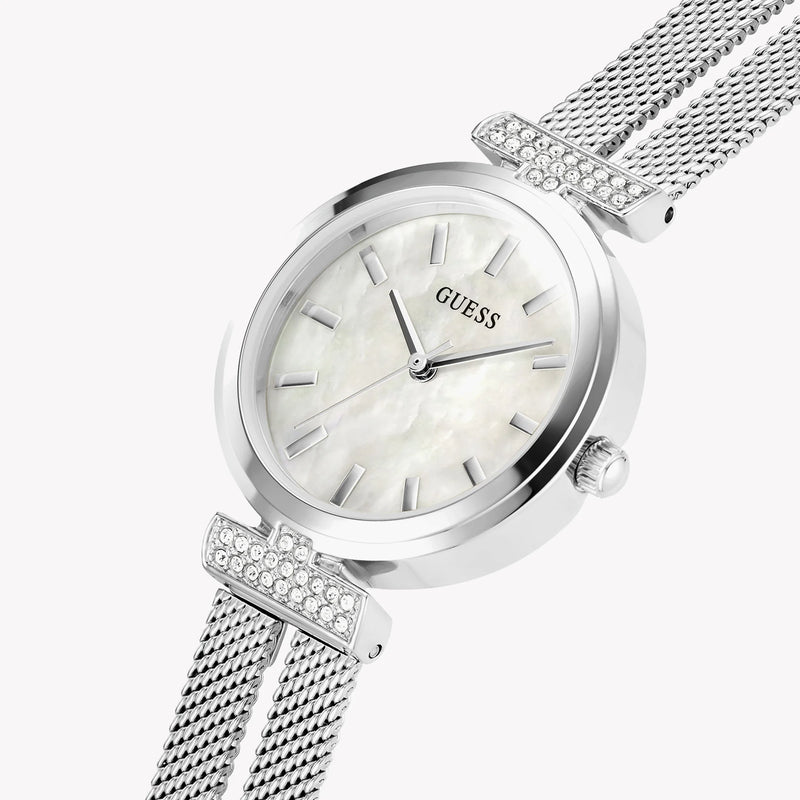 Guess Women's Silver Stainless Steel, White Dial | Gw0471l1 by i-watch