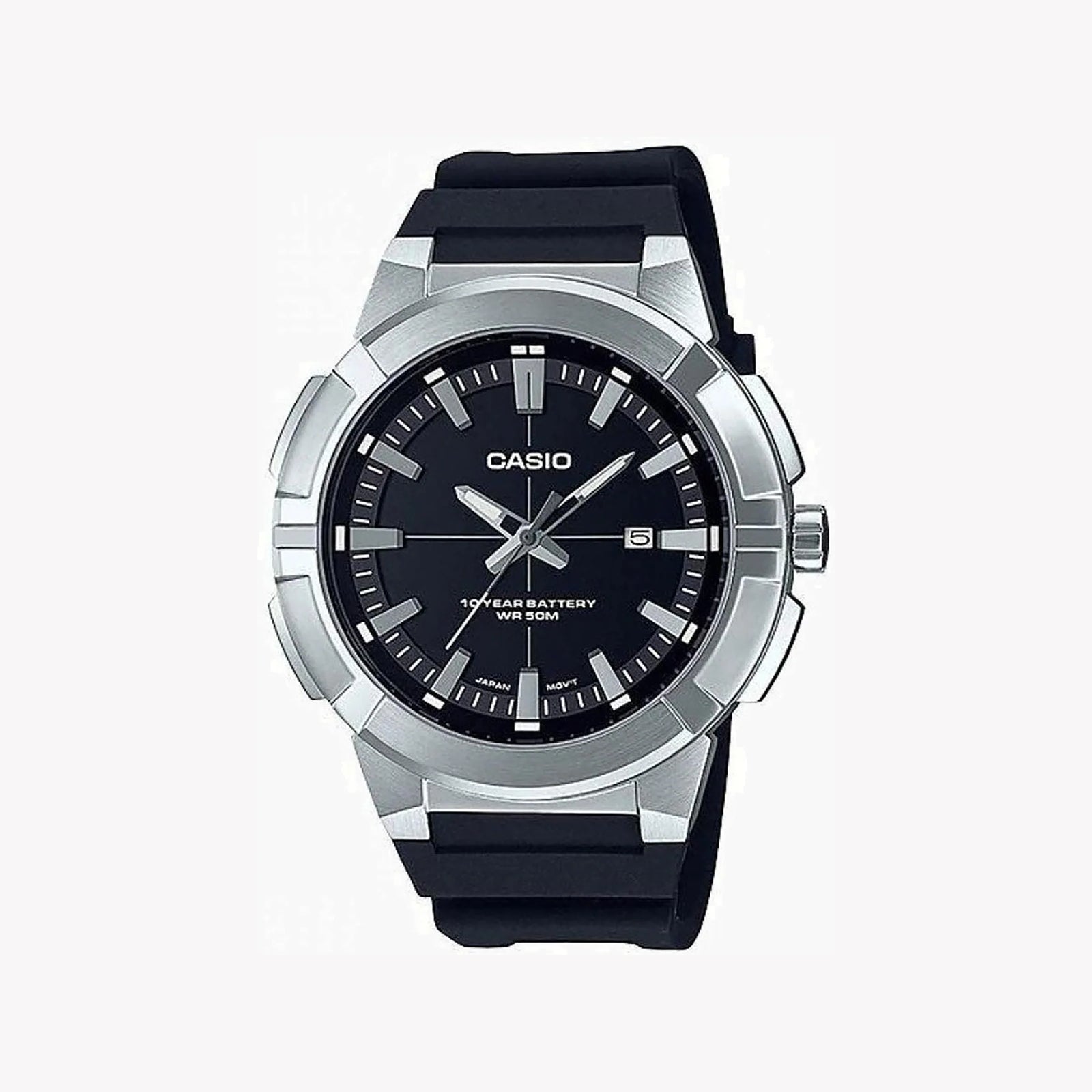 Casio Mtp-E172-1avdf Sporty Reliability - Men's Stainless Steel Watch With Black Dial & Resin Band by i-watch