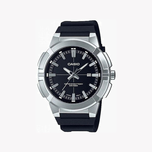 Casio Mtp-E172-1avdf Sporty Reliability - Men's Stainless Steel Watch With Black Dial & Resin Band by i-watch