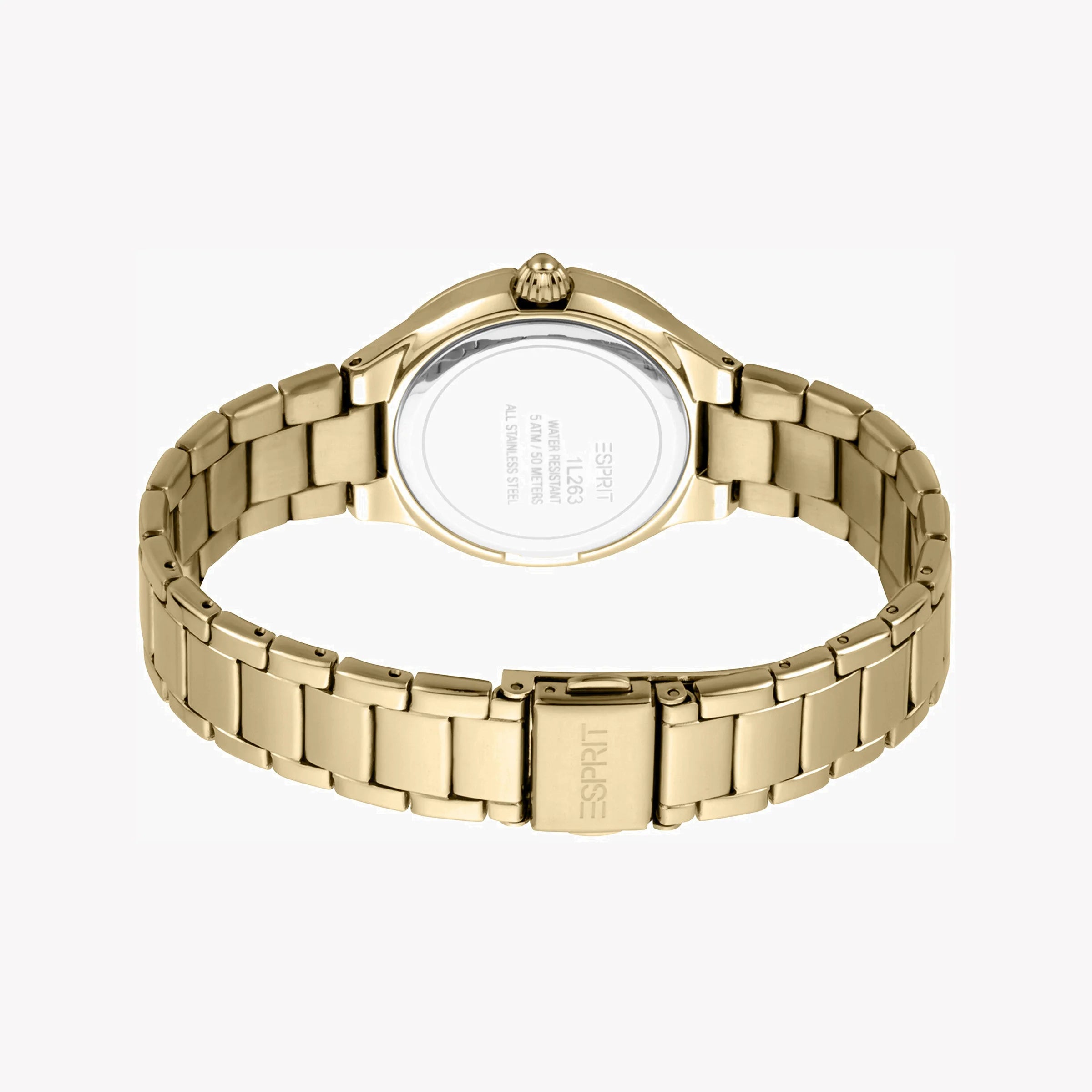 ESPRIT Women's Watch with Gold Stainless Steel Case and Gold Stainless Steel Band