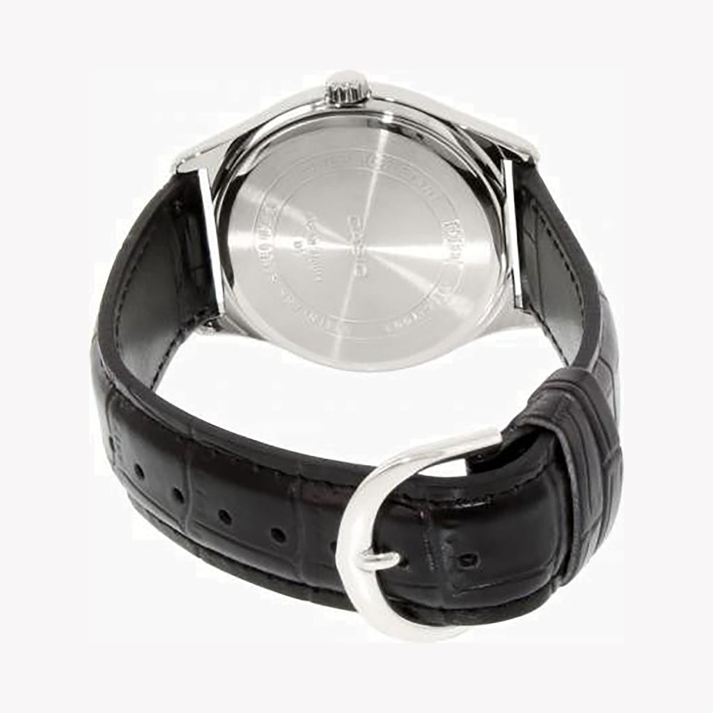 CASIO MTP-V004L-1AUDF - ELEGANT TIMEKEEPER - CLASSIC BLACK DIAL & LEATHER BAND Men's Watch-i-Watch-3