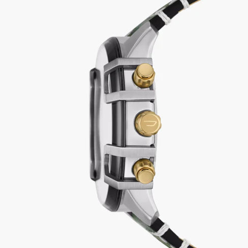 Diesel Men's Black Leather Watch, Green Band | Dz4585 by i-watch