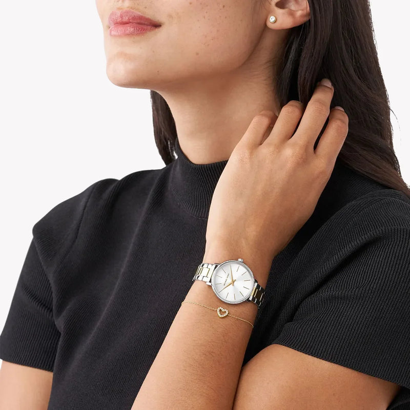 Michael Kors Women's Stainless Steel Watch, Silver-Gold | Mk1041 by i-watch