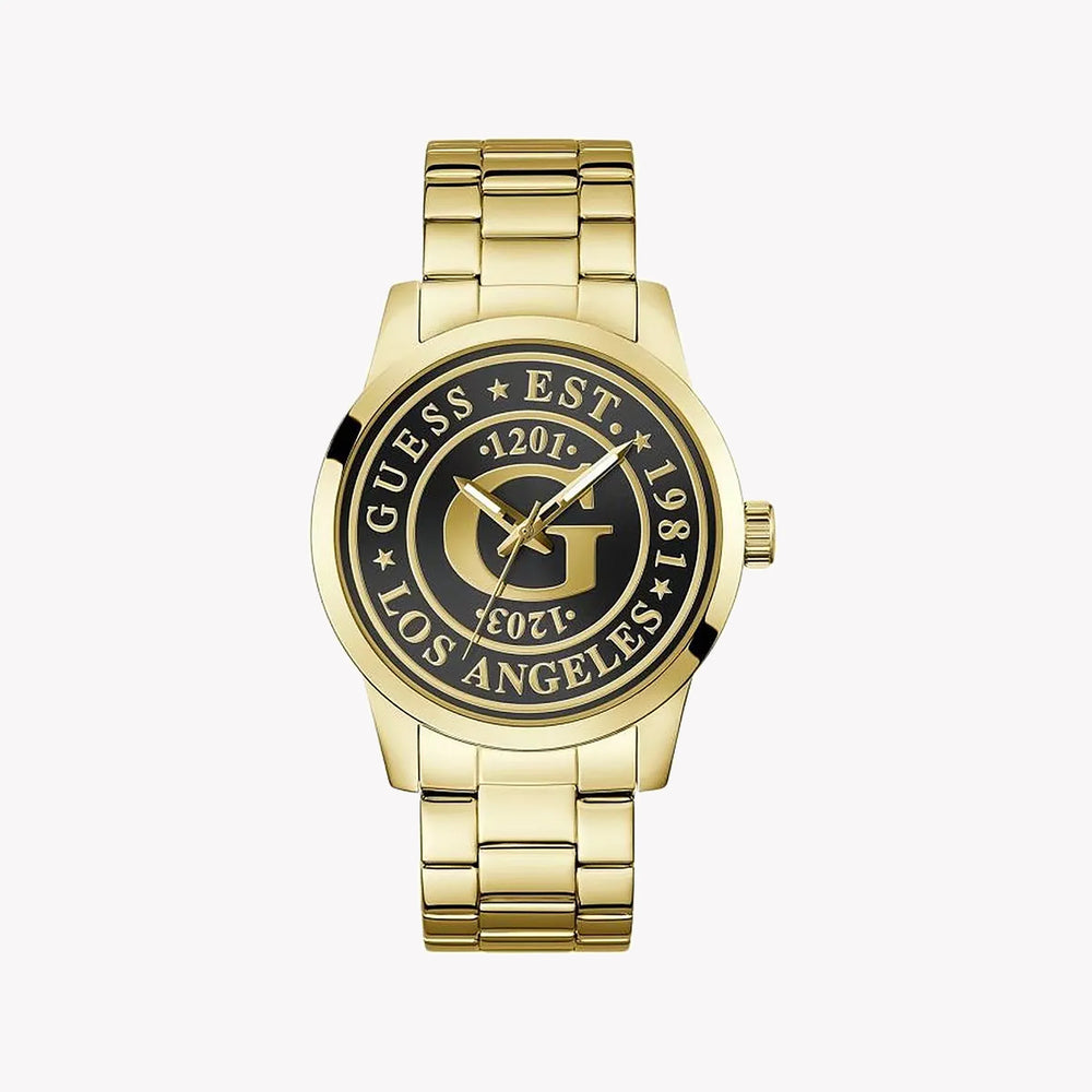 Guess Men's Gold Watch, Black Dial | Gw0888g2 by i-watch