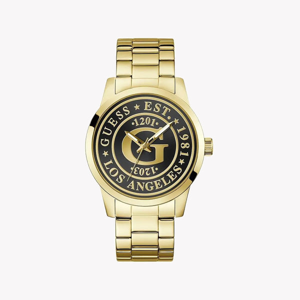 Guess Men's Gold Watch, Black Dial | Gw0888g2 by i-watch