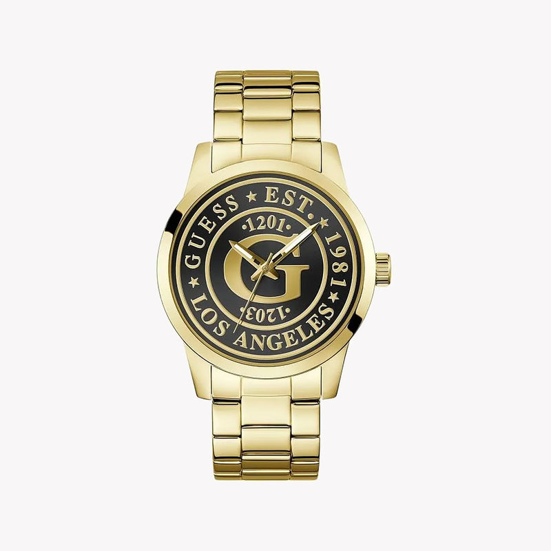 Guess Men's Gold Watch, Black Dial | Gw0888g2 by i-watch