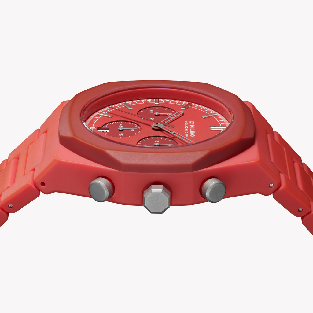 D1 MILANO D1-PHBJ05 Men's Red Silicone Quartz Watch-i-Watch-2