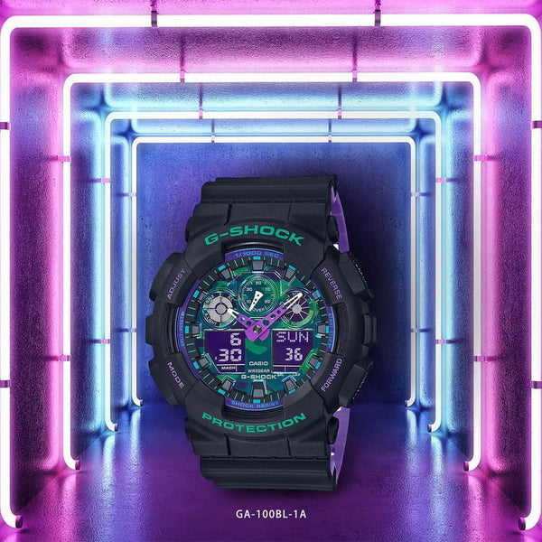 Casio G-Shock Ga-100bl-1adr - Rugged Elegance For Adventurous Men's Watch by i-watch