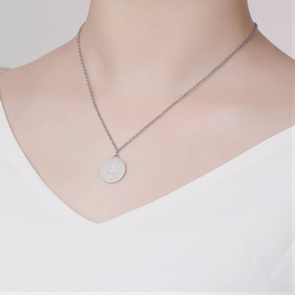 Zink Women's Silver Stainless Steel Necklace | Zfnl008s