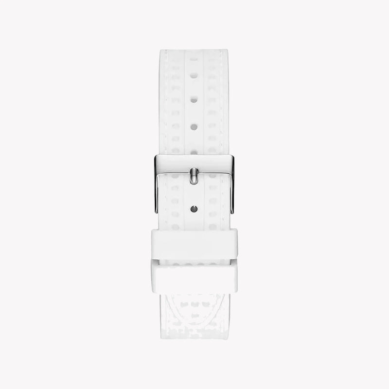 Guess Watches Women's Silver Stainless Steel, White Silicone | W1227l1 by i-watch