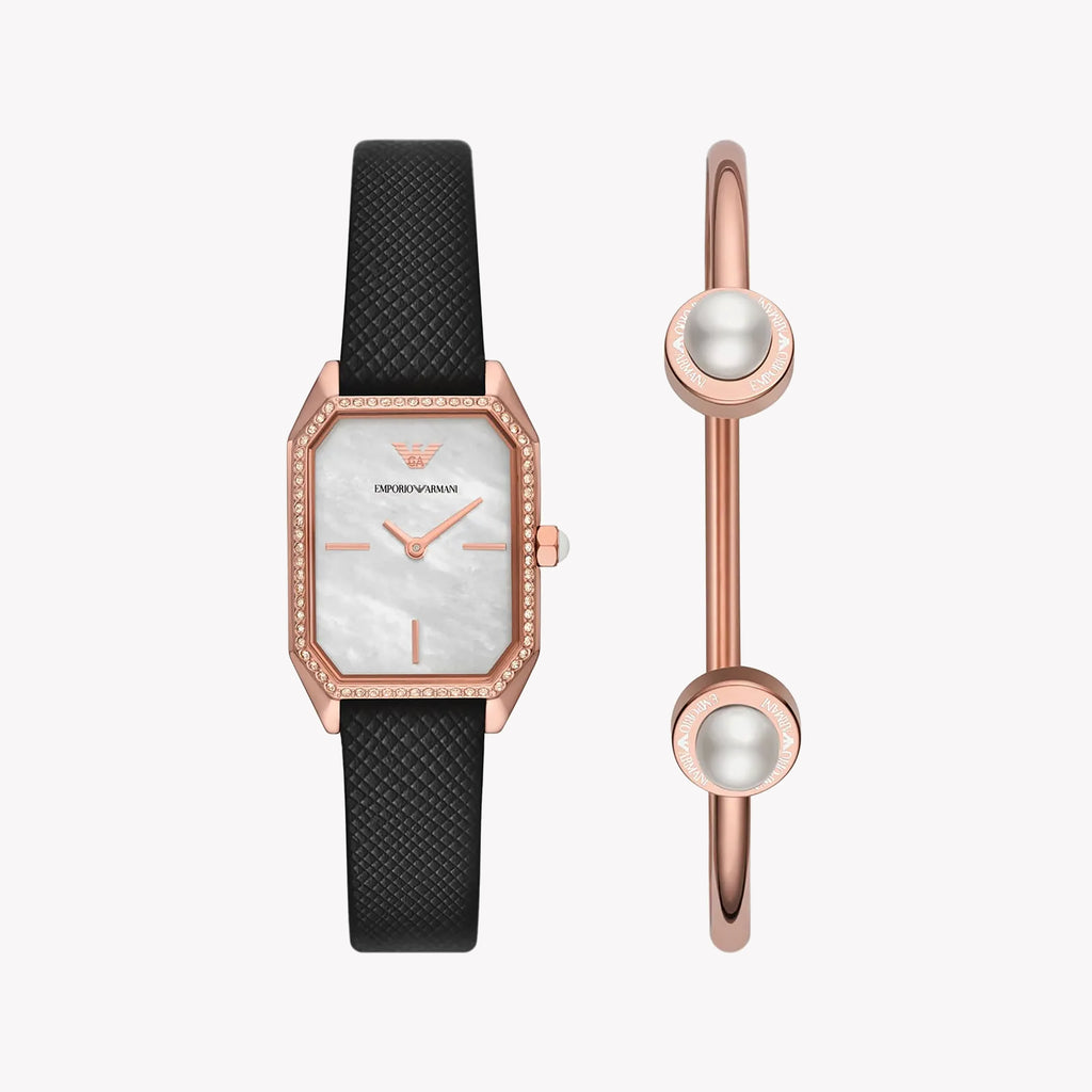 EMPORIO ARMANI AR80068SET - ELEGANT ROSE GOLD TIMEPIECE FOR THE MODERN WOMAN