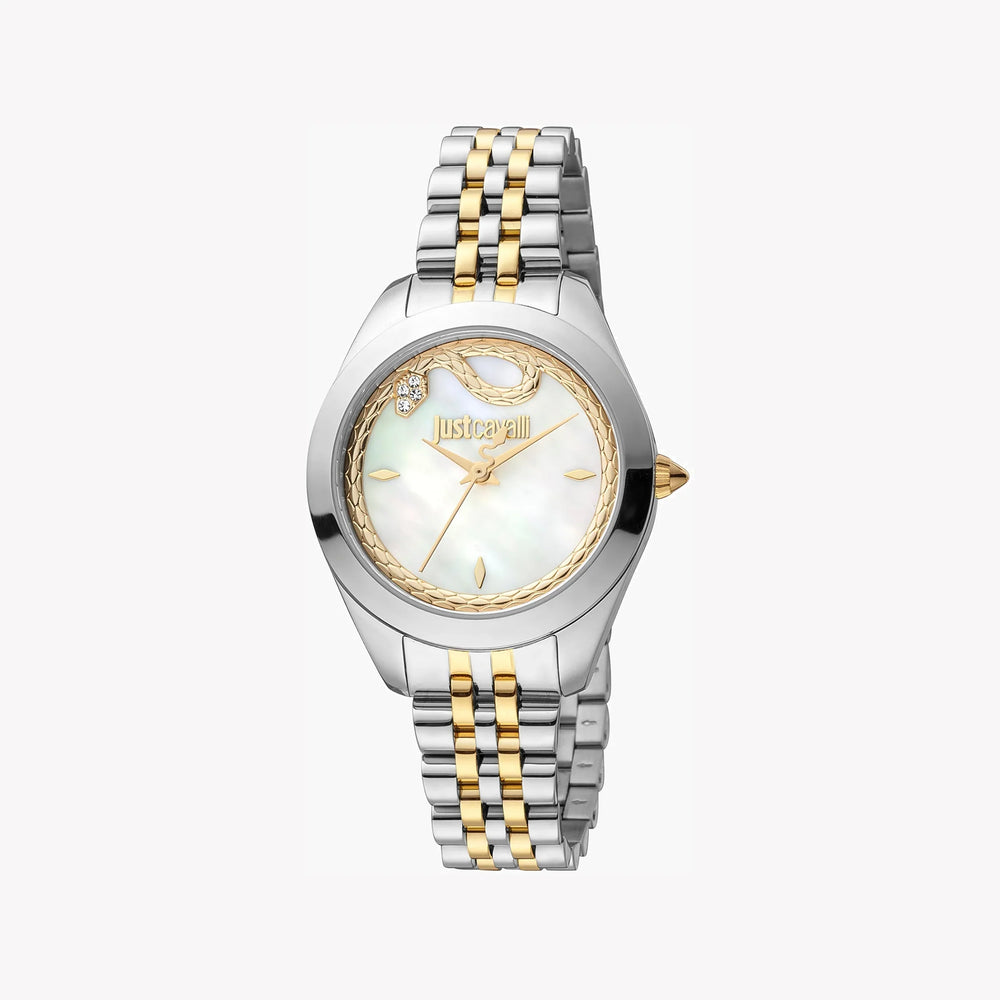 Just Cavalli Women's Silver & Gold Stainless Steel Watch, Silver & Gold Case | Jc1l210m0295 by i-watch