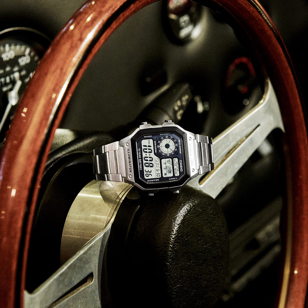 Casio Men's Resin & Metal Watch, Black/Silver | Ae-1200whd-1avef by i-watch