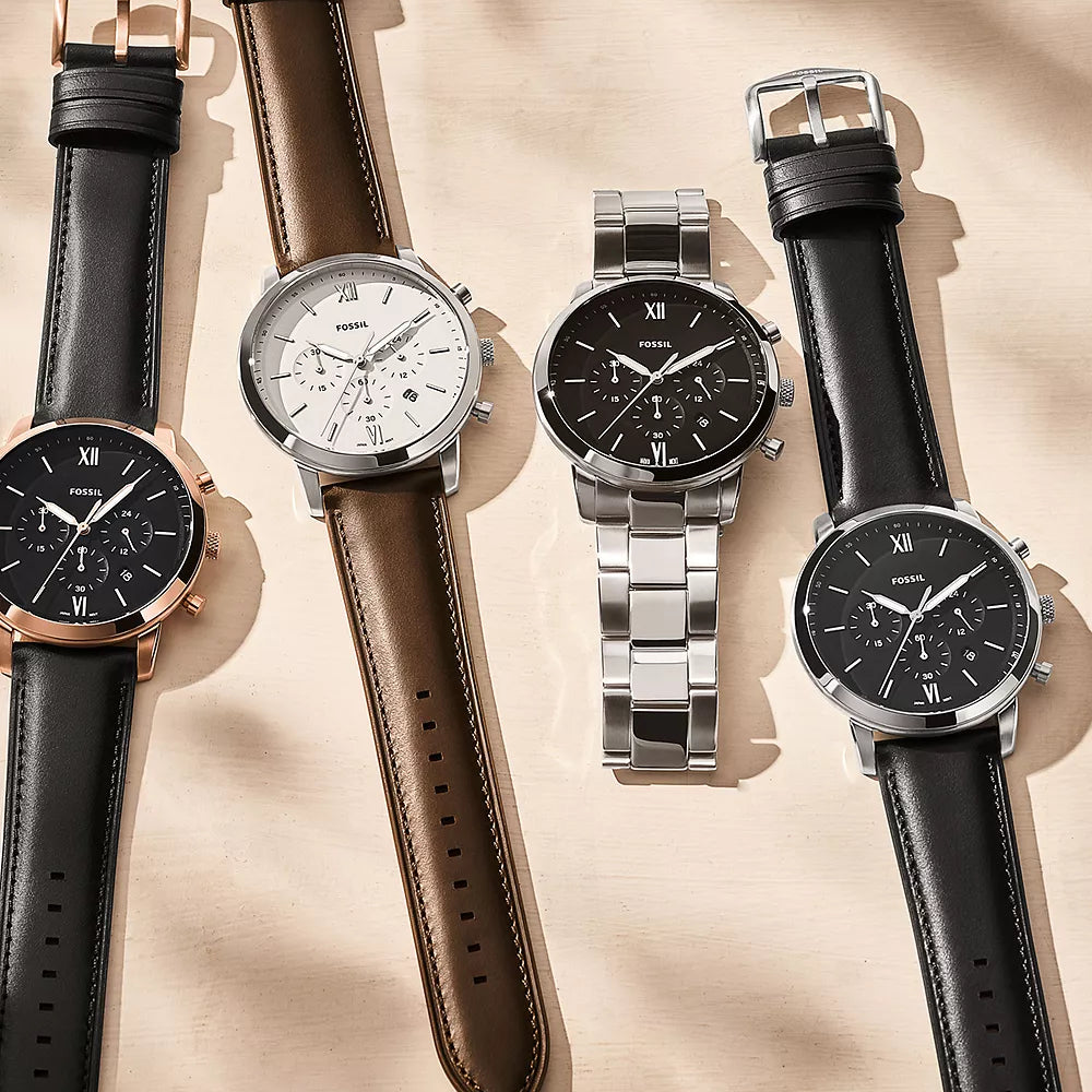 FOSSIL FS5381 ROSE GOLD REFINEMENT - MEN'S TIMEPIECE WITH BLACK DIAL & LEATHER STRAP-i-Watch-4