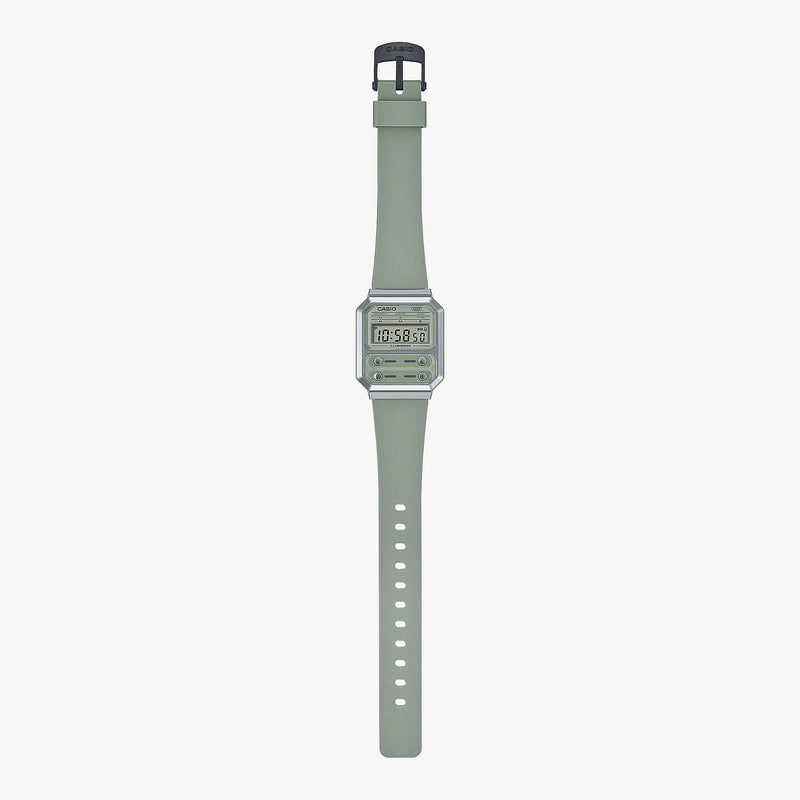 Casio Unisex Green Resin Watch, Vintage Style | A100wef-3adf by i-watch