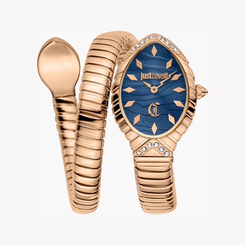 Just Cavalli Women's Rose Gold Watch, Dark Blue Dial | Jc1l322m0045 by i-watch