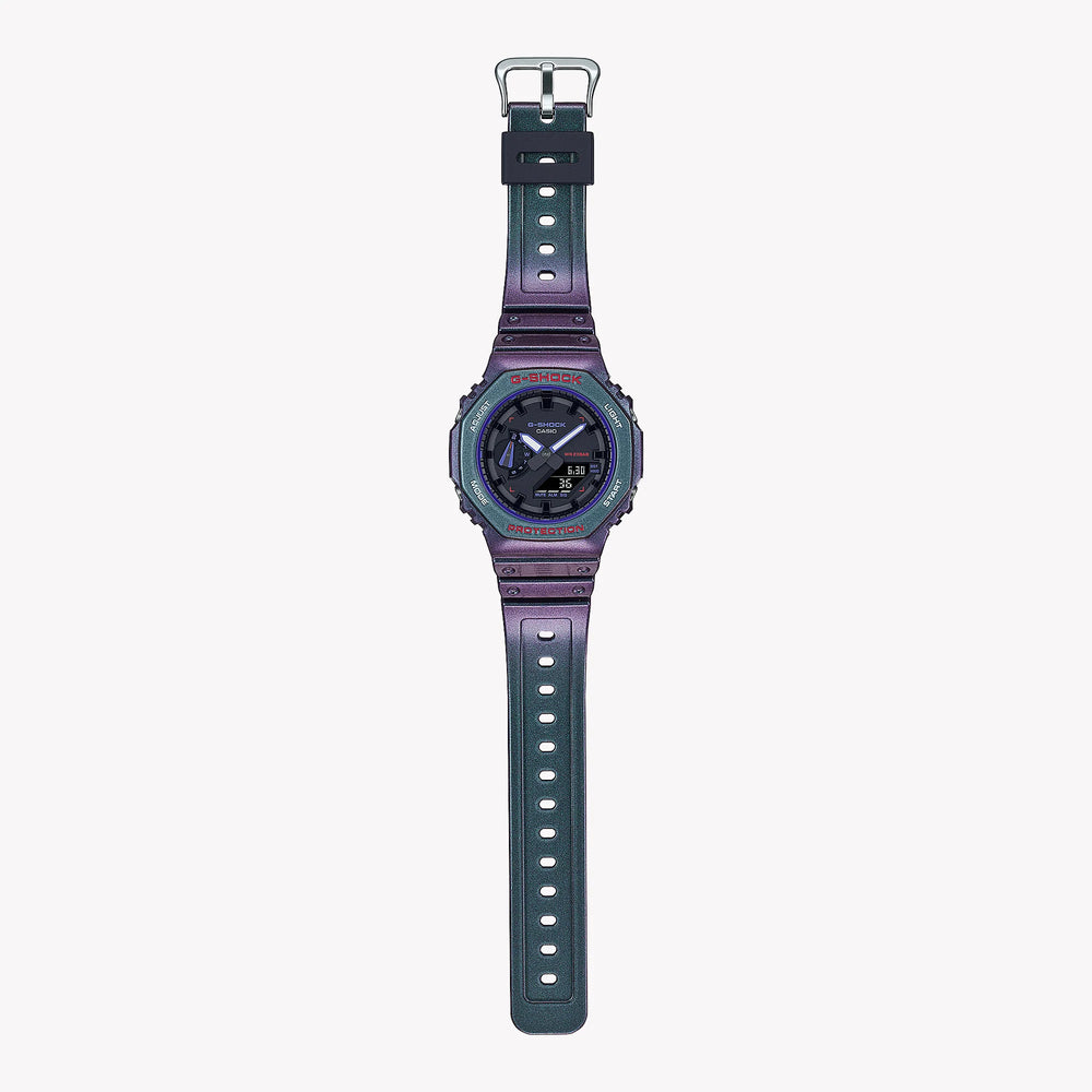 G-Shock Men's Purple Resin Watch, Black Dial | Ga-2100ah-6adr by i-watch