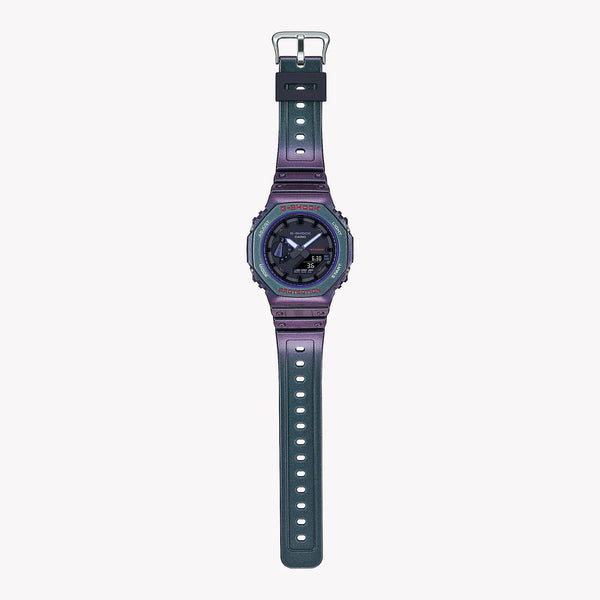 G-Shock Men's Purple Resin Watch, Black Dial | Ga-2100ah-6adr by i-watch