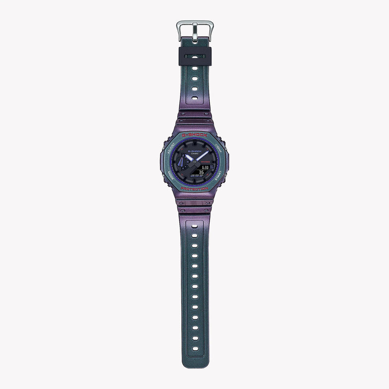 G-Shock Men's Purple Resin Watch, Black Dial | Ga-2100ah-6adr by i-watch