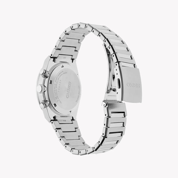 Seiko Men's Silver Stainless Steel Watch, White Dial | Ssb451p1 by i-watch