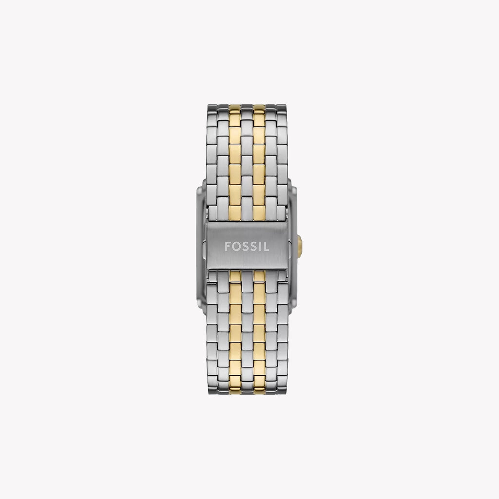 FOSSIL FS6010 - TIMELESS ELEGANCE MEN'S WATCH WITH BLUE DIAL & 2T SILVER/GOLD STRAP-i-Watch-3