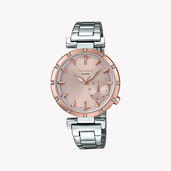 Casio She-4051sg-4audf Elegant Sporty - Rose Gold Charm Timepiece For Women With Stainless Steel Band by i-watch
