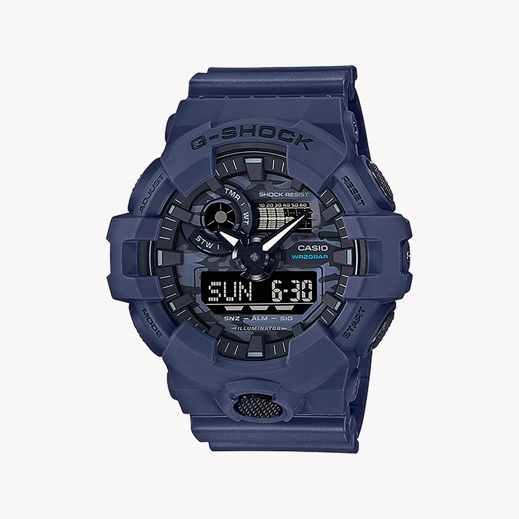 CASIO G-SHOCK GA-700CA-2ADR BLUE CAMO - MEN'S BOLD ADVENTURE TIMEPIECE
